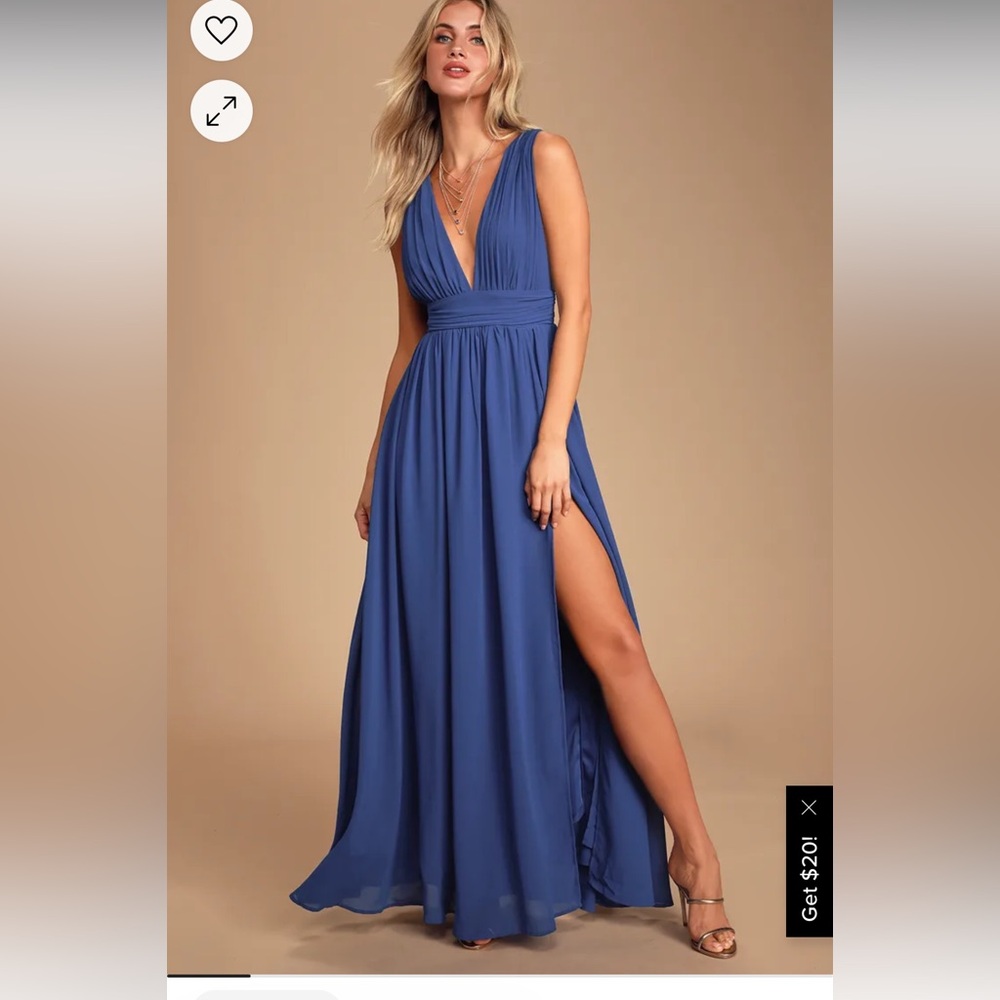 Lulus heavenly hues royal blue dresss